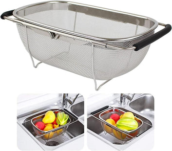 Stainless Steel Colander Oval Shape Big Size