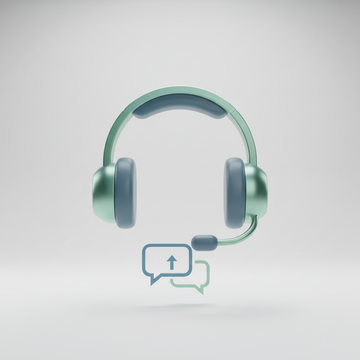 create a 3d icon of 'online support'